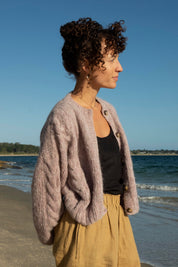 Lima Alpaca Cardigan - Magnolia