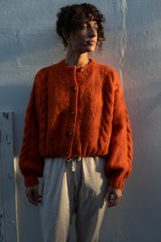 Lima Alpaca Cardigan - Mandarin
