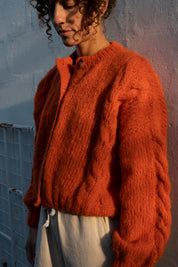 Lima Alpaca Cardigan - Mandarin
