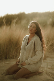 Teo Andean Wool Cardigan - Fog