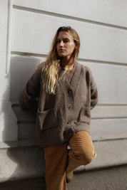 Teo Andean Wool Cardigan - Mushroom