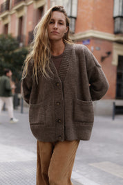 Teo Andean Wool Cardigan - Mushroom