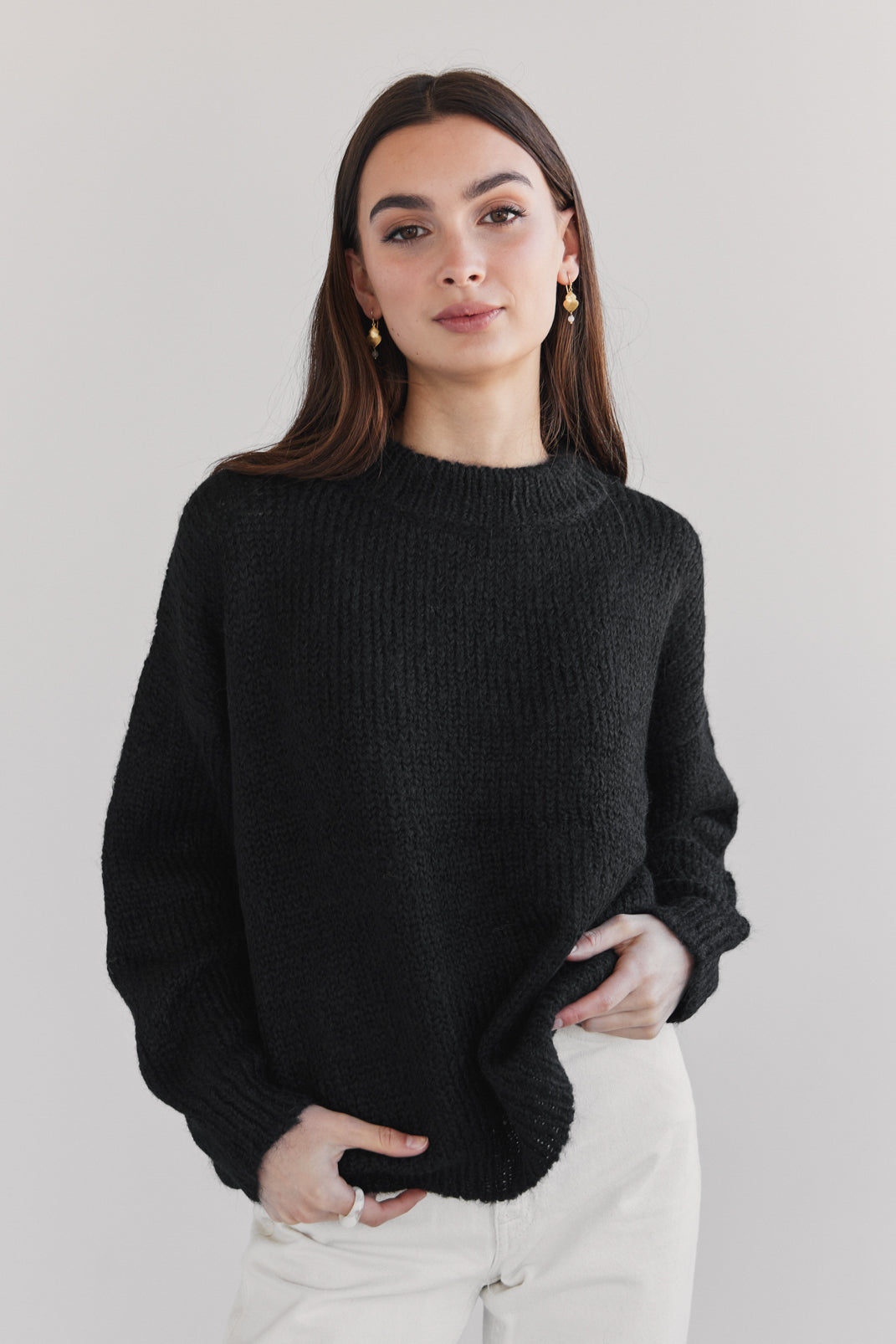 Suri Crew Jumper - Black