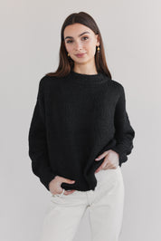 Suri Crew Jumper - Black