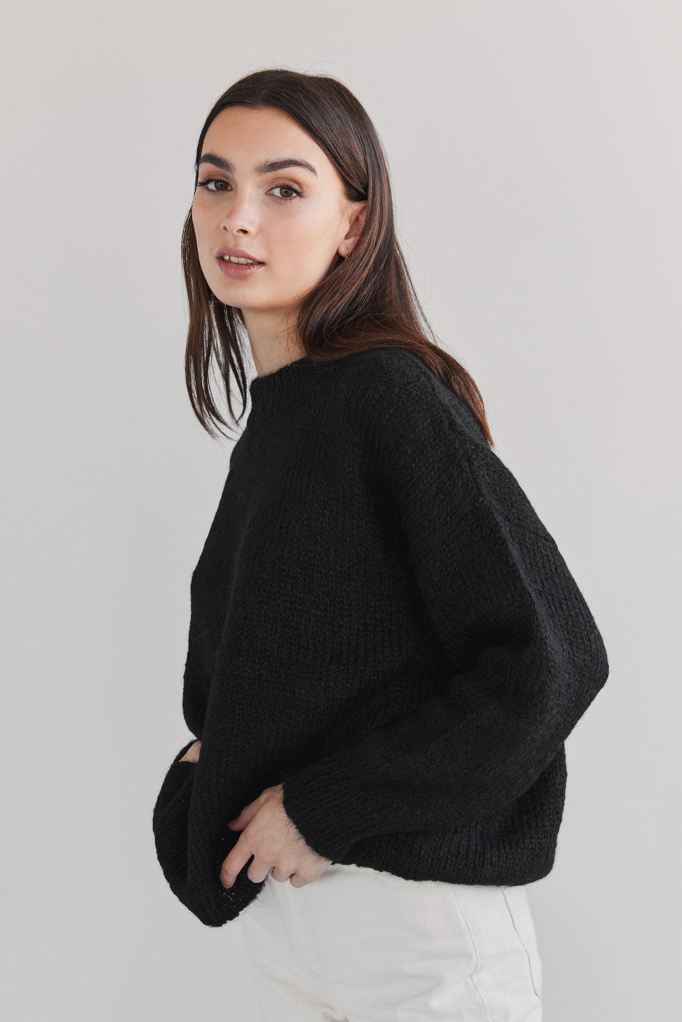 Suri Crew Jumper - Black
