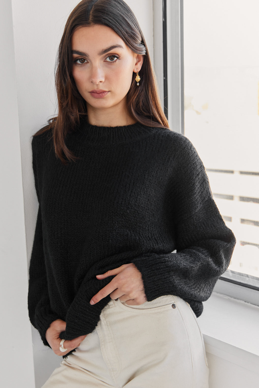 Suri Crew Jumper - Black