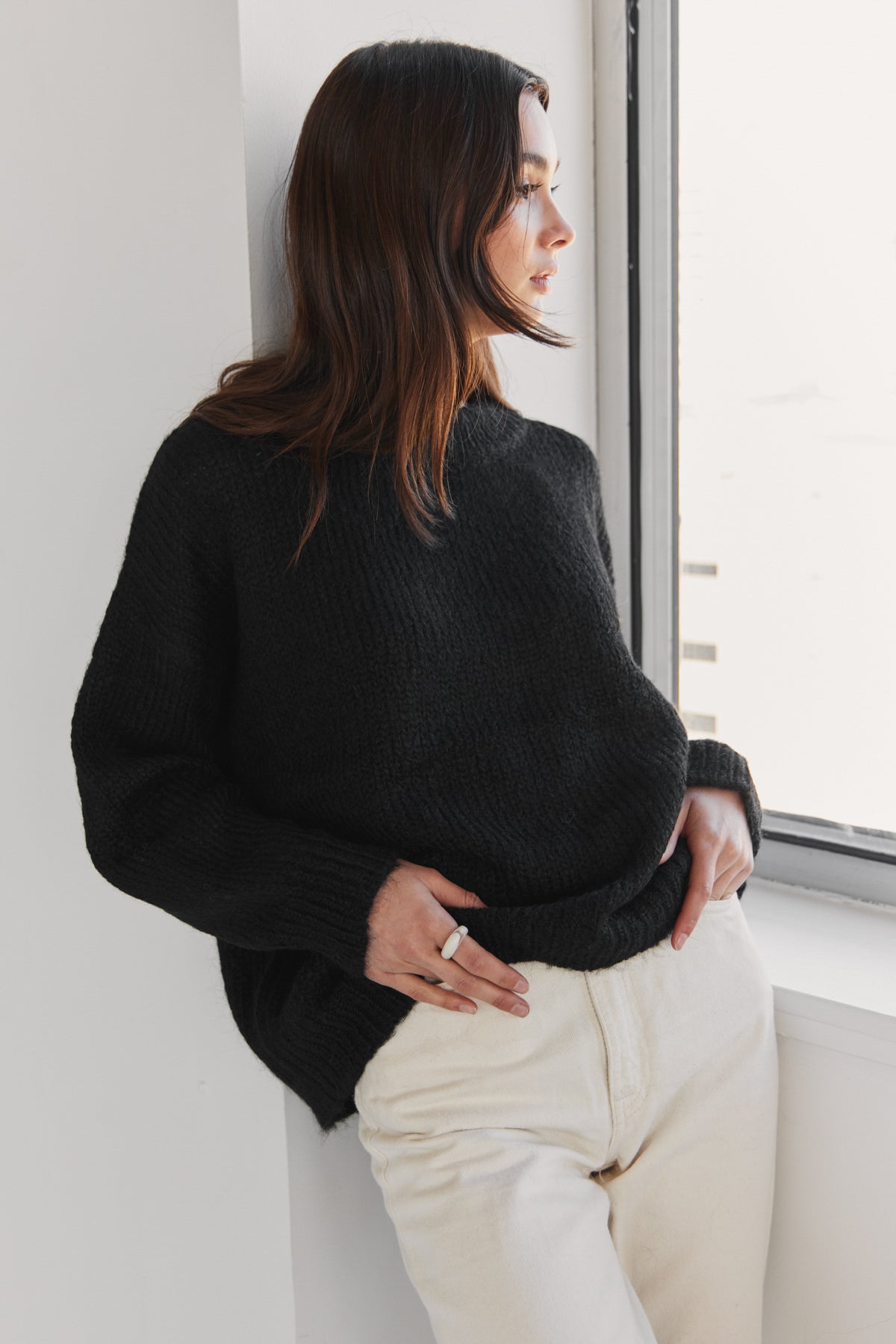 Suri Crew Jumper - Black