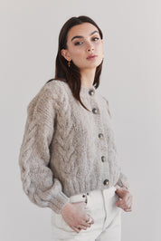 Lima Alpaca Cardigan - Beige