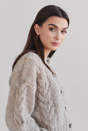 Lima Alpaca Cardigan - Beige