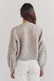 Lima Alpaca Cardigan - Beige