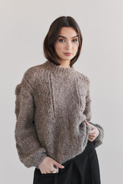 Ama Alpaca Jumper - Brown