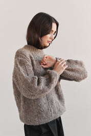 Ama Alpaca Jumper - Brown