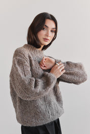 Ama Alpaca Jumper - Brown