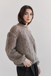 Ama Alpaca Jumper - Brown
