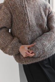 Ama Alpaca Jumper - Brown