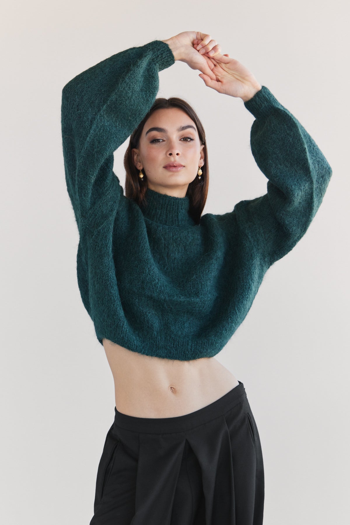 Suri Alpaca Crop - Green