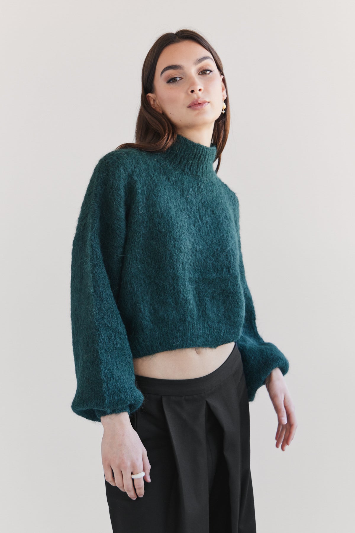 Suri Alpaca Crop - Green