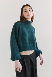 Suri Alpaca Crop - Green