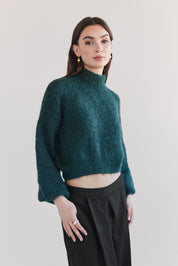 Suri Alpaca Crop - Green