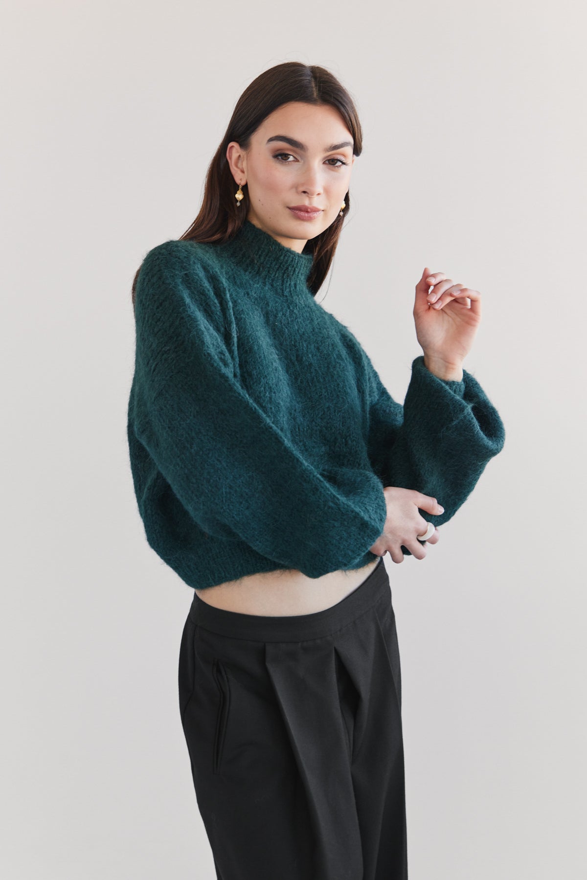 Suri Alpaca Crop - Green