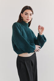 Suri Alpaca Crop - Green