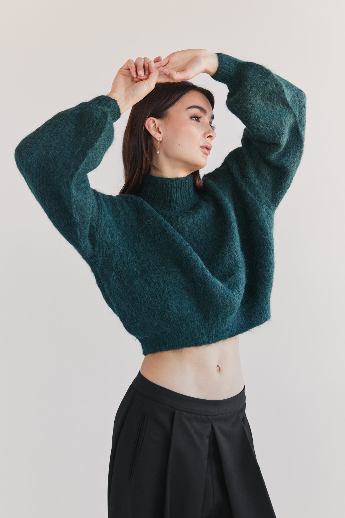Suri Alpaca Crop - Green