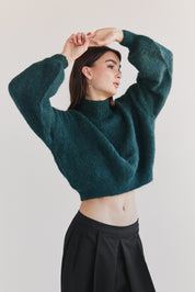 Suri Alpaca Crop - Green