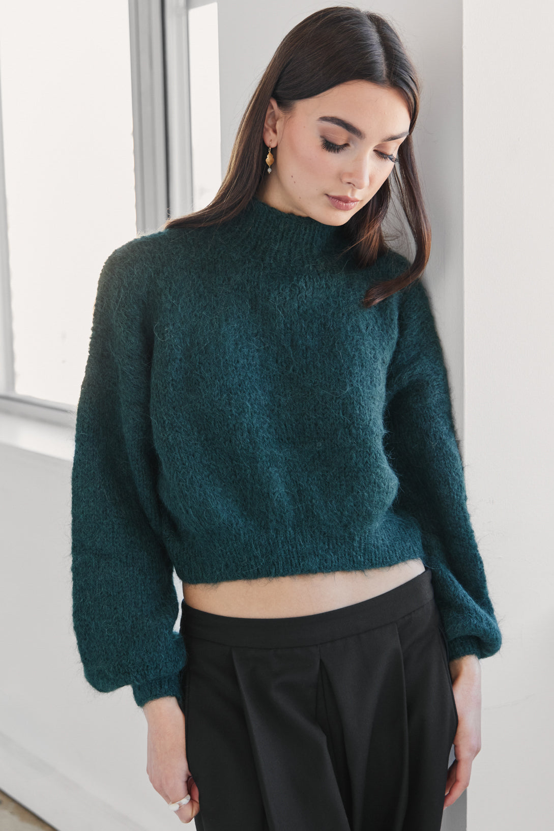 Suri Alpaca Crop - Green