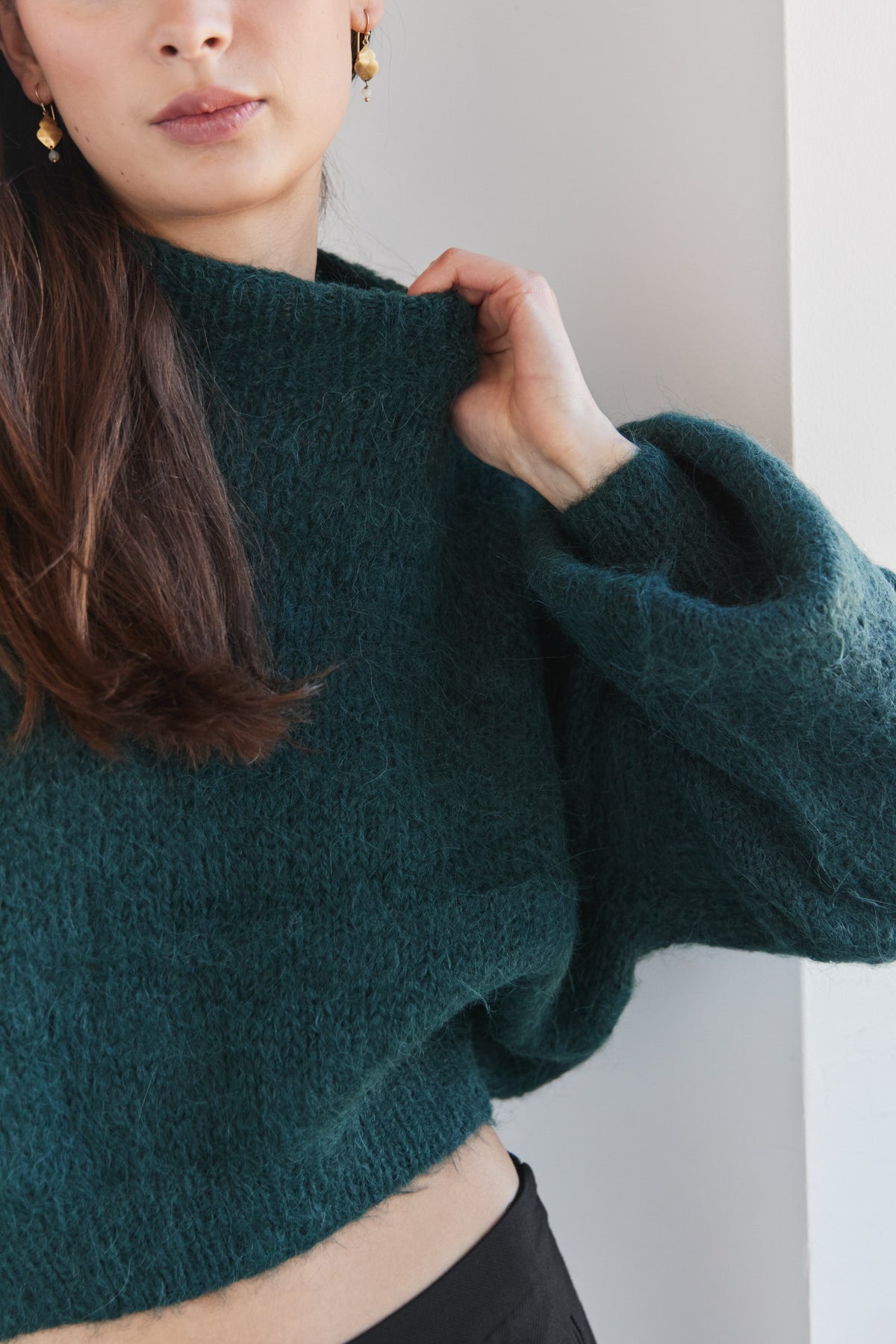 Suri Alpaca Crop - Green