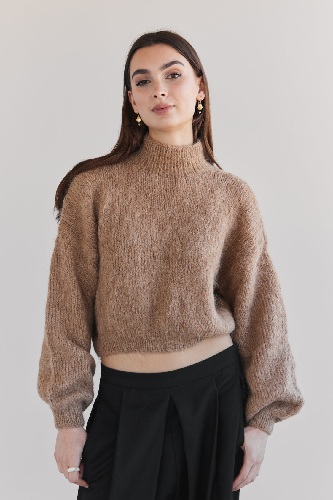 Suri Alpaca Crop - Camel