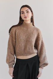 Suri Alpaca Crop - Camel
