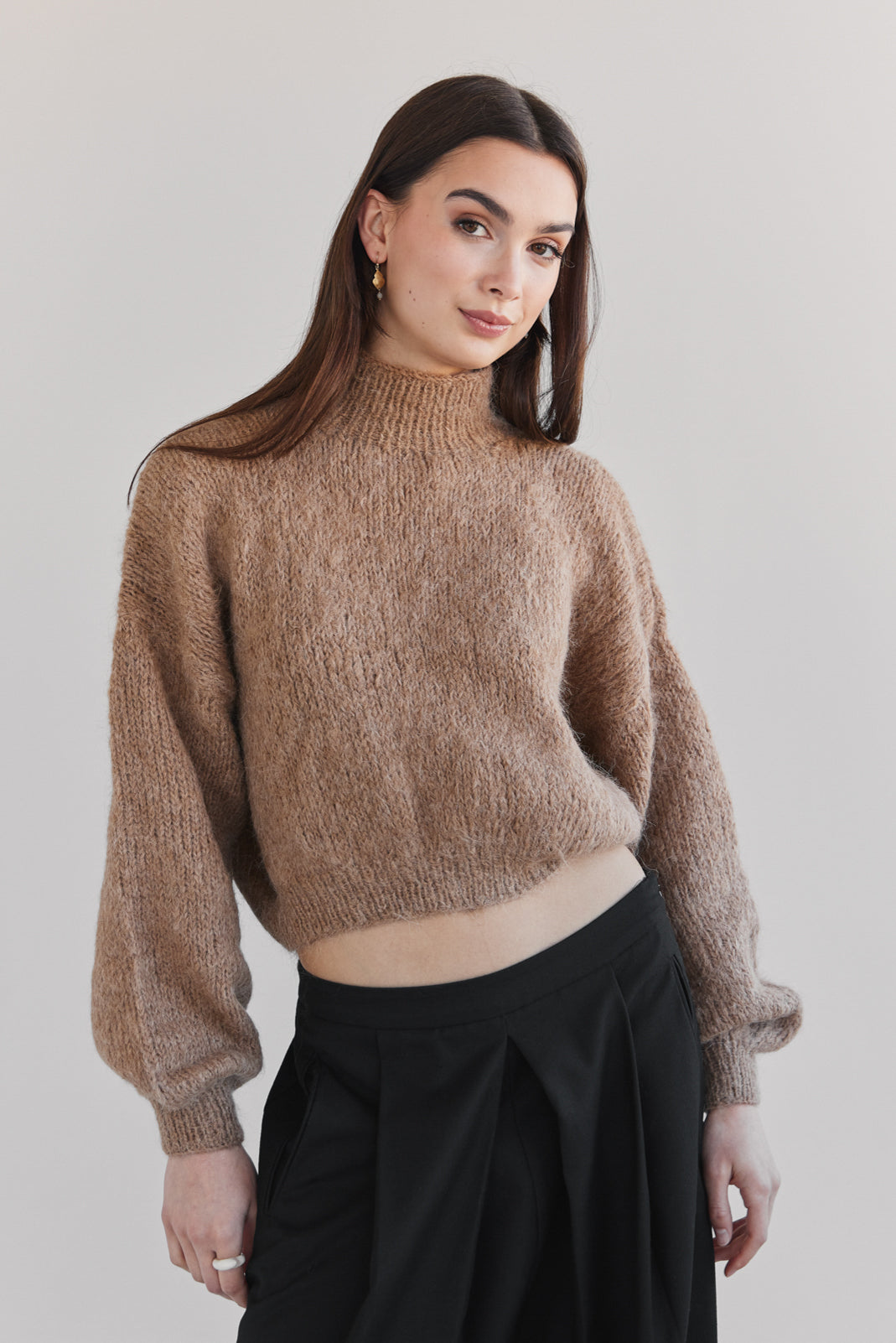 Suri Alpaca Crop - Camel