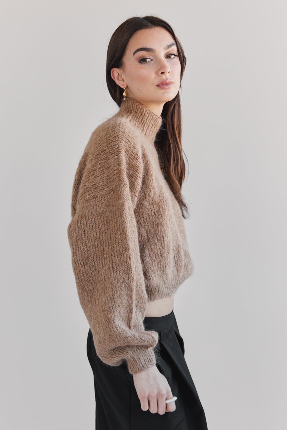 Suri Alpaca Crop - Camel