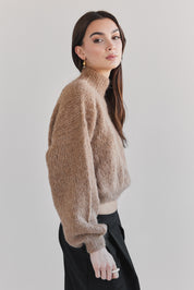Suri Alpaca Crop - Camel