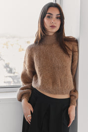 Suri Alpaca Crop - Camel