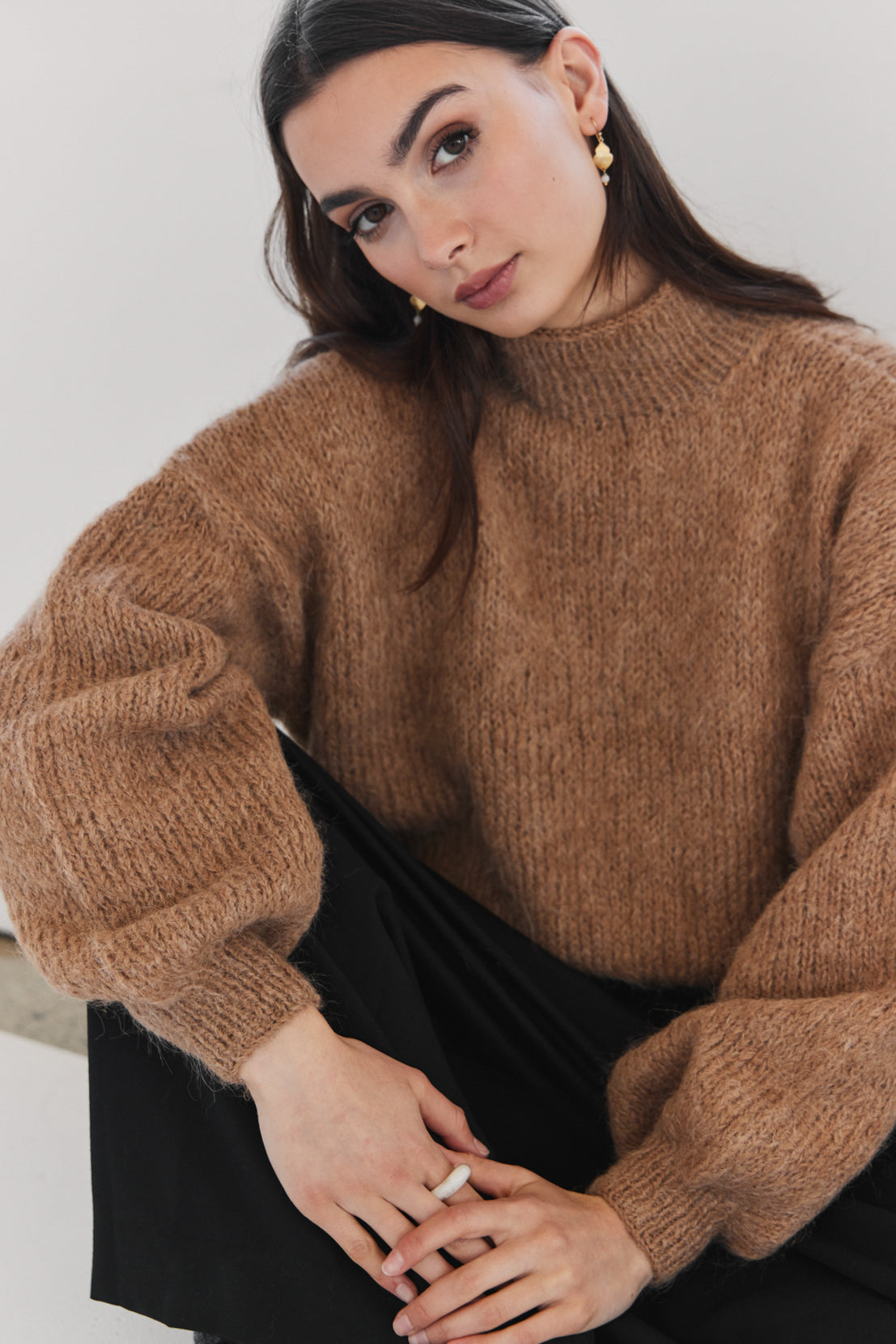 Suri Alpaca Crop - Camel