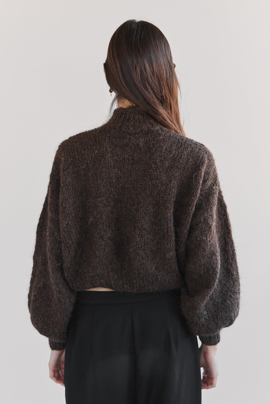 Suri Alpaca Crop - Chocolate Brown