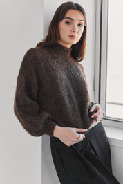 Suri Alpaca Crop - Chocolate Brown