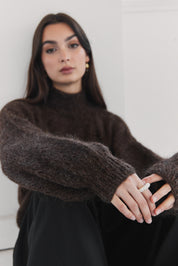Suri Alpaca Crop - Chocolate Brown