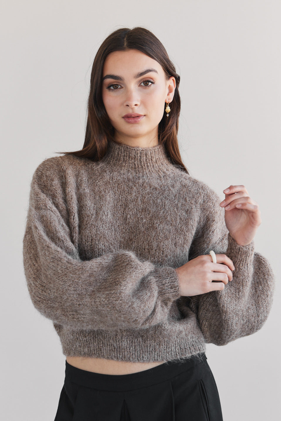 Suri Alpaca Crop - Taupe