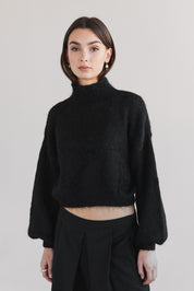 Suri Alpaca Crop - Black