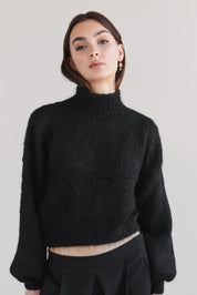 Suri Alpaca Crop - Black