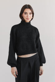 Suri Alpaca Crop - Black