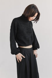 Suri Alpaca Crop - Black