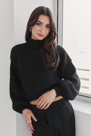 Suri Alpaca Crop - Black