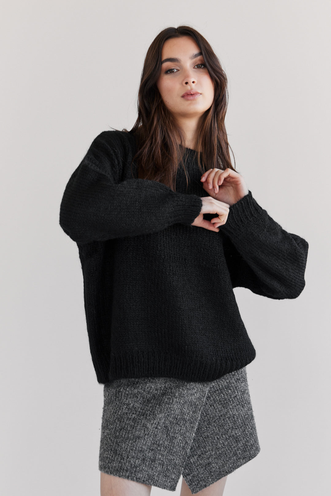 Suri Crew Jumper - Black
