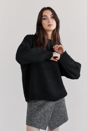 Suri Crew Jumper - Black