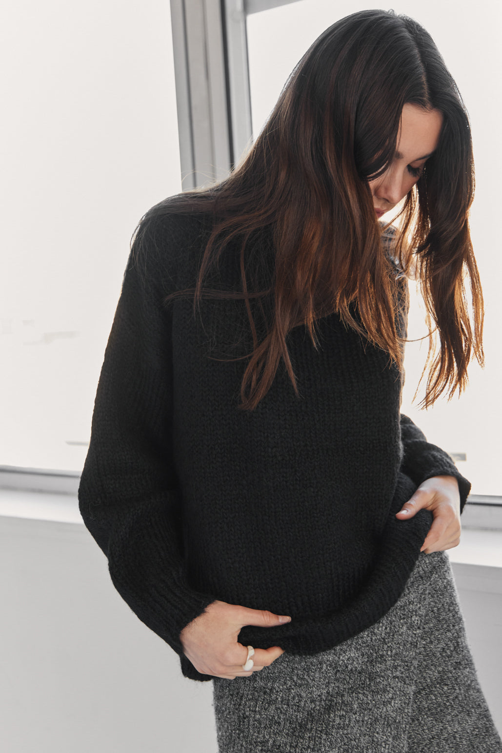 Suri Crew Jumper - Black