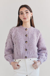 Lima Alpaca Cardigan - Magnolia
