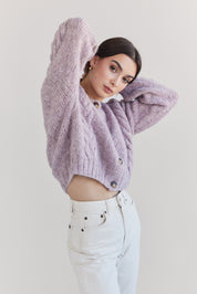 Lima Alpaca Cardigan - Magnolia